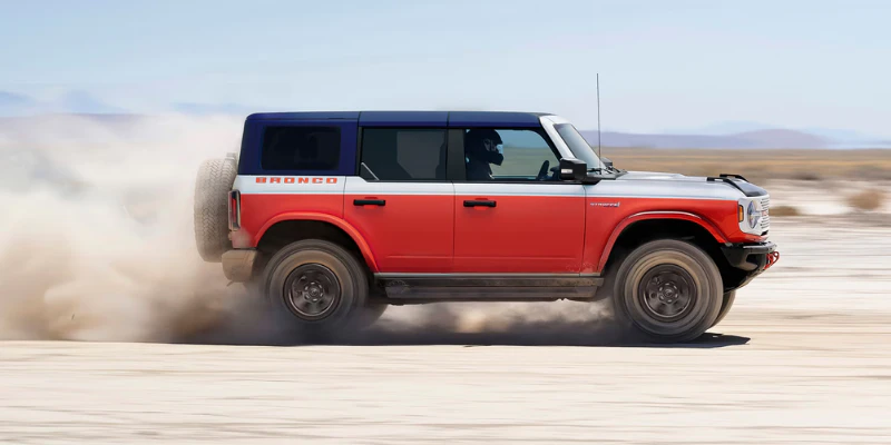 Bronco in a desert