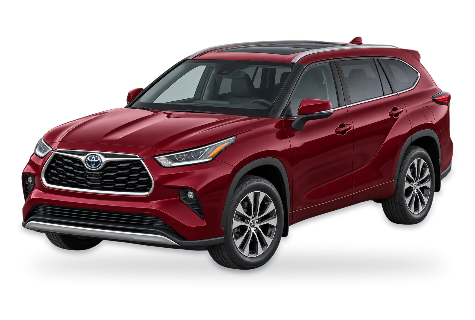 Red Toyota Highlander SUV