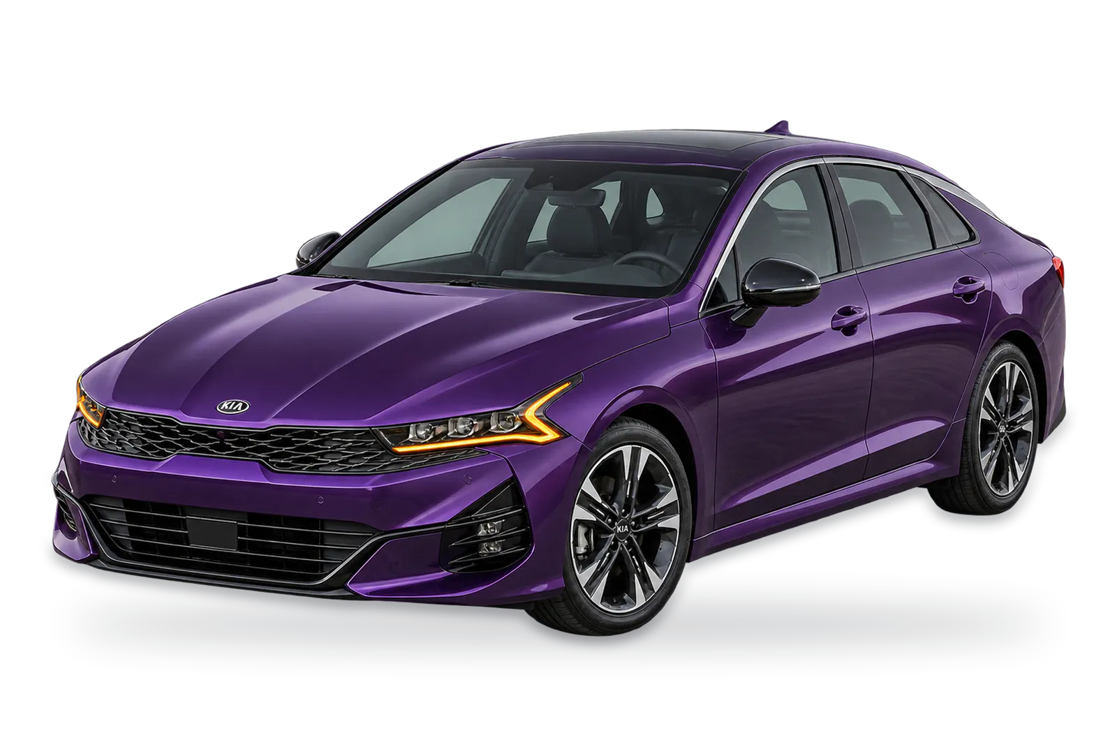 Purple Kia K5 sedan