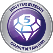 Hinos 5 Year Warranty logo