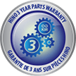 3 Year Parts Warranty