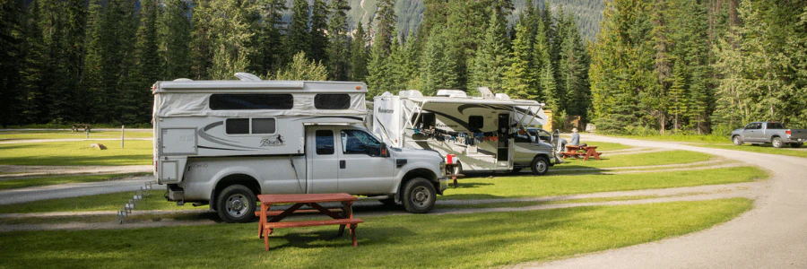 RV parked in a park