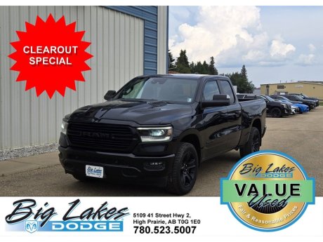 2021 Ram 1500 Sport Quad Cab 4x4-Heated Leather Seats-Sport Hood 