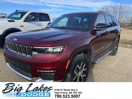 2025 Jeep Grand Cherokee L Limited-Leather-Quad Captain Chairs-Side Steps-Trailer Tow P 