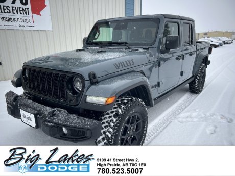2026 Jeep Gladiator Willys-Gorilla Glass-Mopar Spray–in bedliner- 3.6L Pentastar 