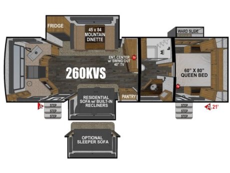 2025 Outdoors RV Black Stone 260KVS TITANIUM  Travel Trailer