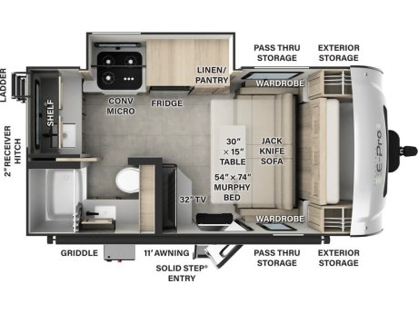 2025 Forest River E-PRO 15FBS  Travel Trailer