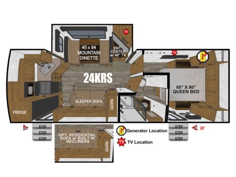 2026 Outdoors RV Back Country 24krs  Travel Trailer