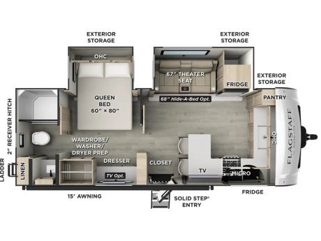 2026 Flagstaff MICRO LITE 25MBR  Travel Trailer