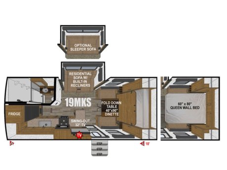 2027 Outdoors RV Creek Side 19MKS TITANIUM  Travel Trailer