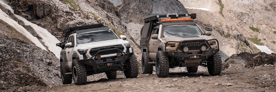 Featured Image toyota trucks in the mountain trails