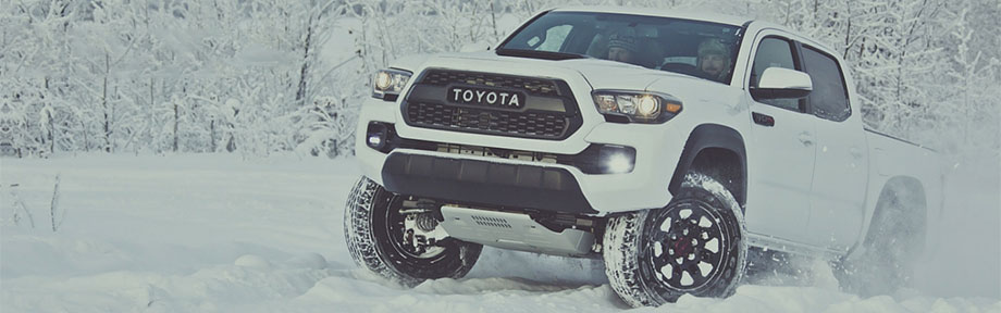 Toyota tacoma TRD truck in the snow