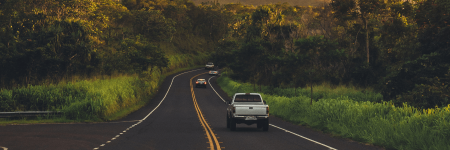 Featured Image pickup truck on open road