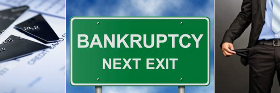 bankruptcy road sign