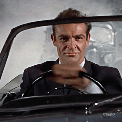 James Bond driving 