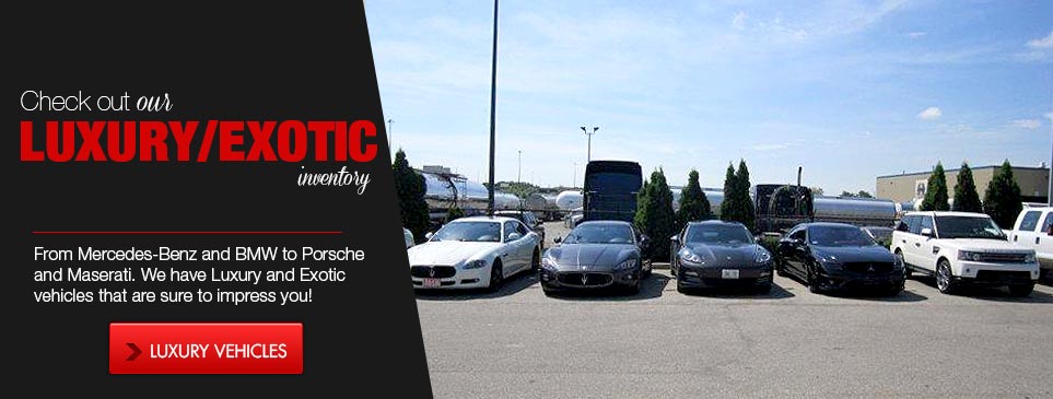 Check out our Luxury and Exotic vehicles