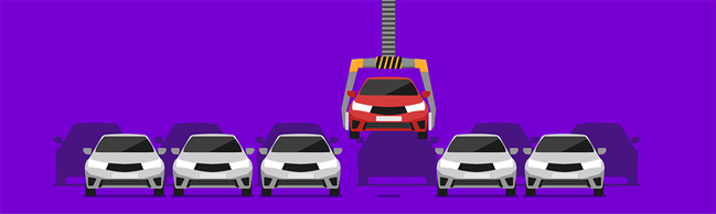 Choosing a car from a lineup