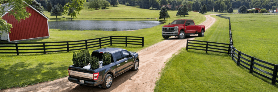 ford f-150 and super duty on farm