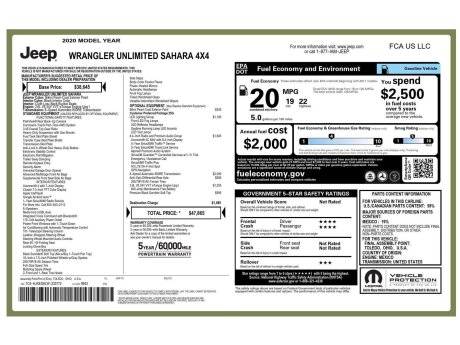 2020 Jeep Wrangler Unlimited Sahara 