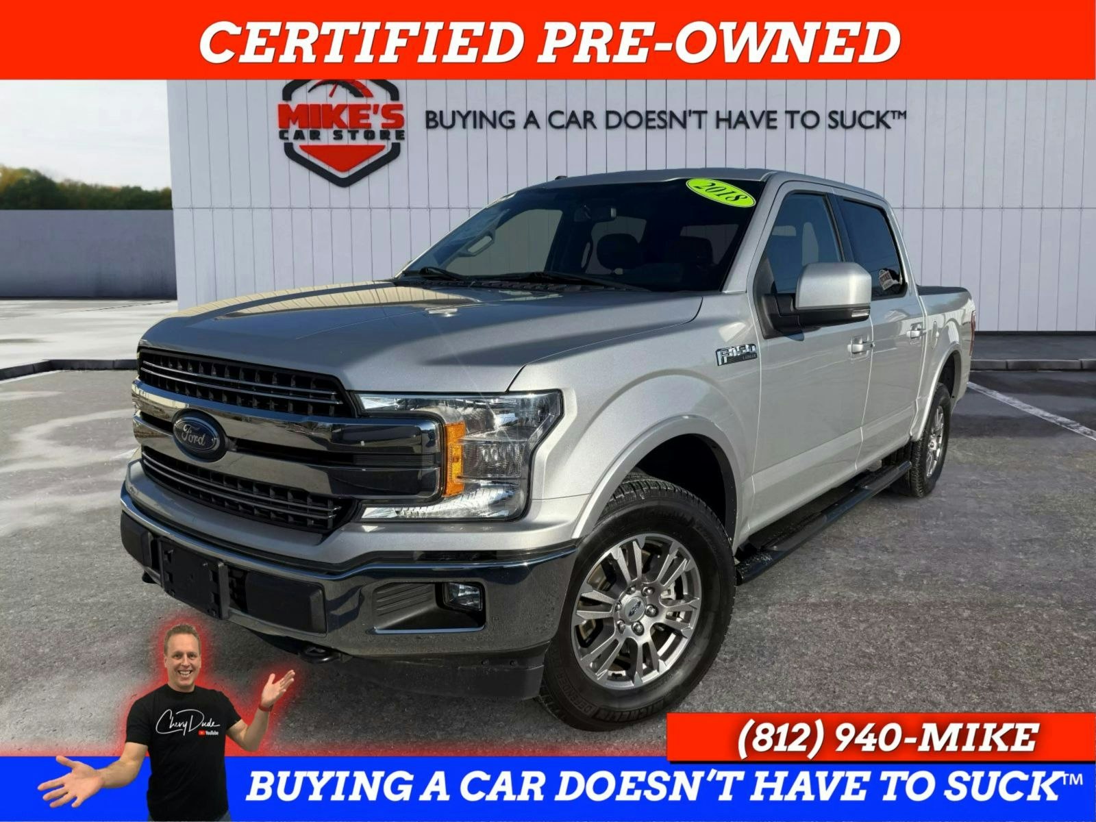 2018 Ford F150 SuperCrew Cab Lariat Pickup 5 1/2 ft (P1525) Main Image