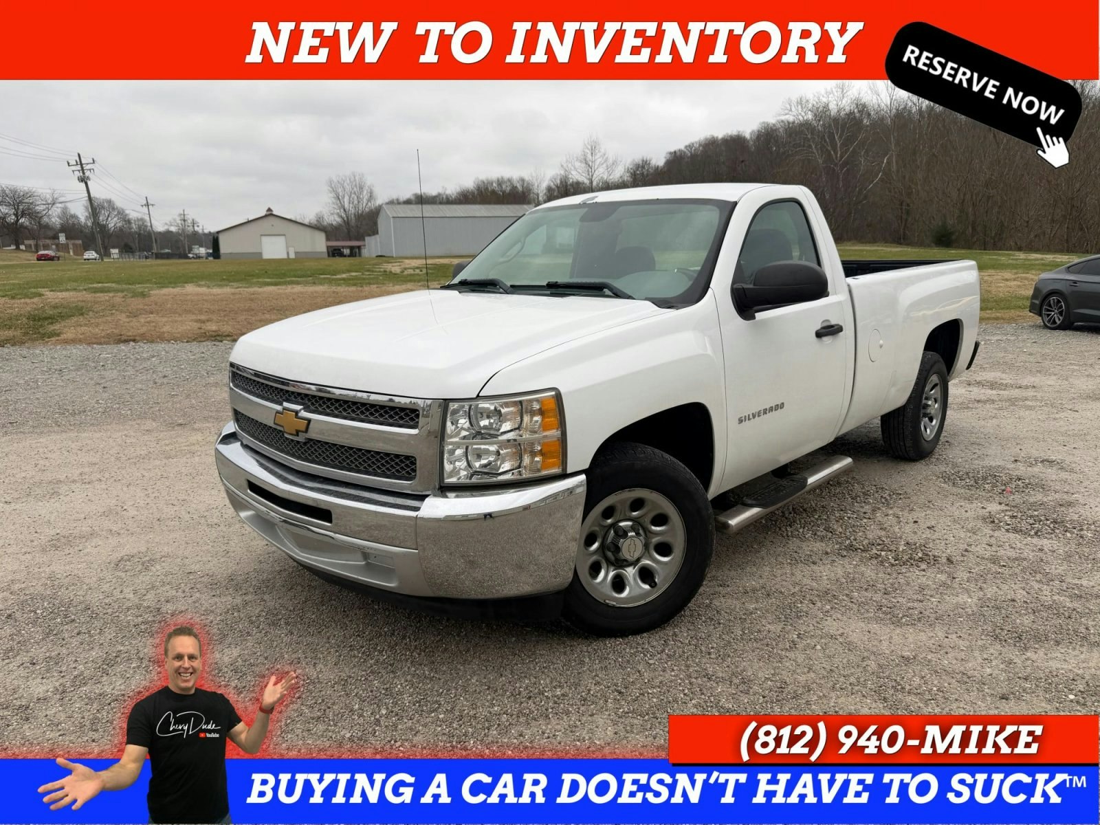 2012 Chevrolet Silverado 1500 Regular Cab Work Truck Pickup 8 ft (P1698A) Main Image