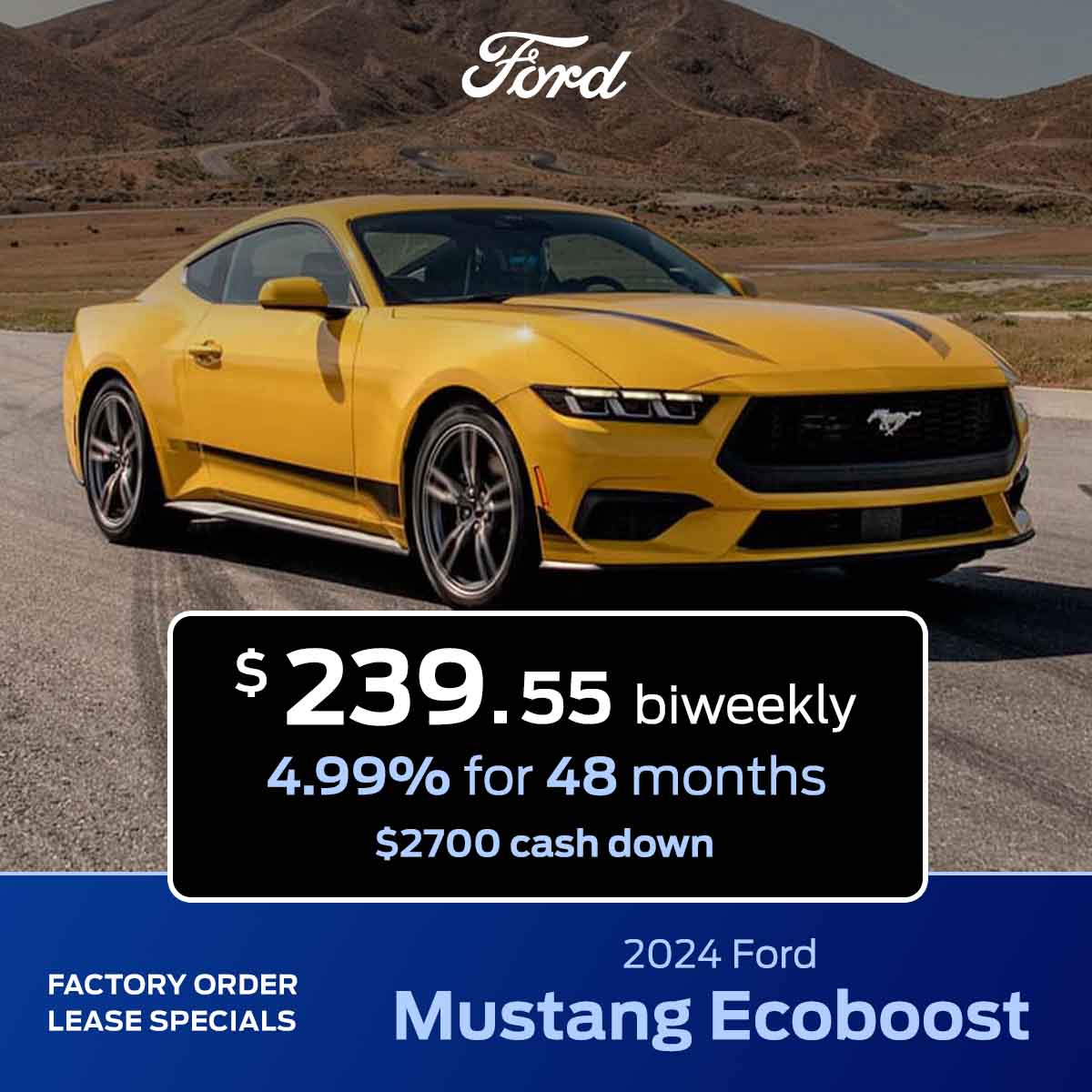 Mustang Ecoboost Ford Lease Special