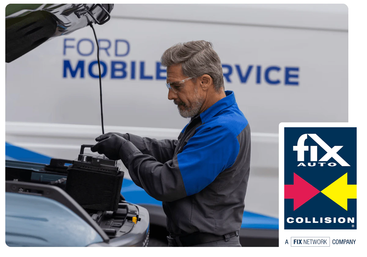 Ford certified technician repairing a vehicle