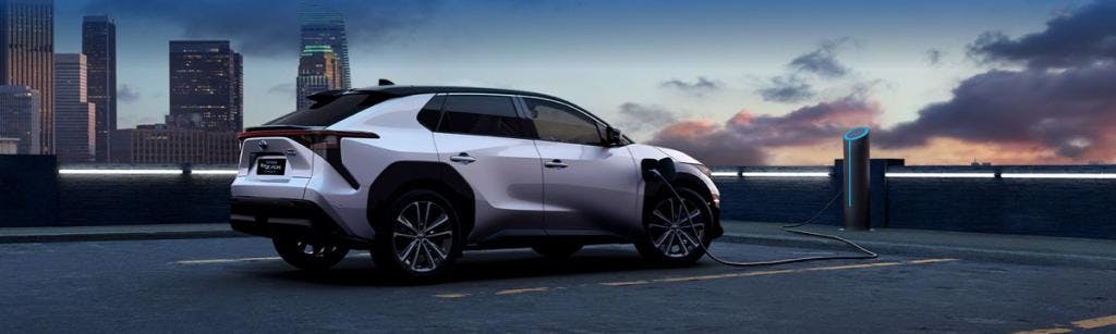 Toyota bZ4X plugged in