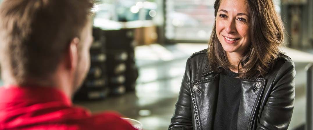 a customer at a toyota repair desk