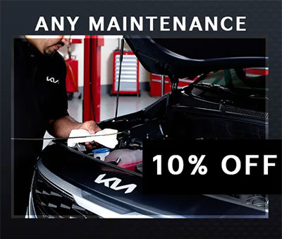 Get 10% OFF any Kia vehicle maintenance service  