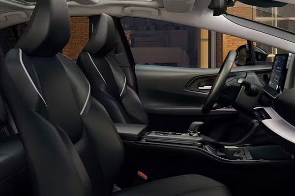 interior design of toyota prius in black