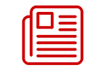 paper job posting icon in red