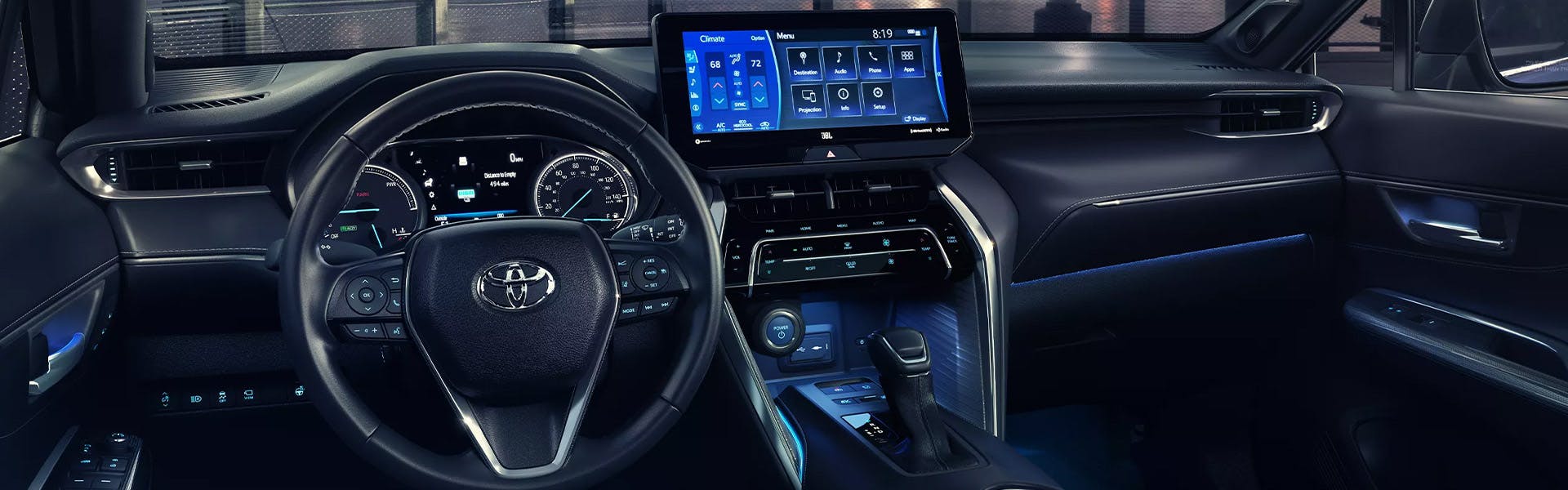 2022 toyota venza hybrid interior - cabin - dashboard - technology