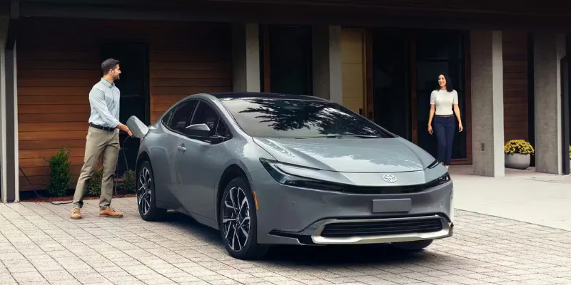 A reliable used Toyota Prius car in a driveway