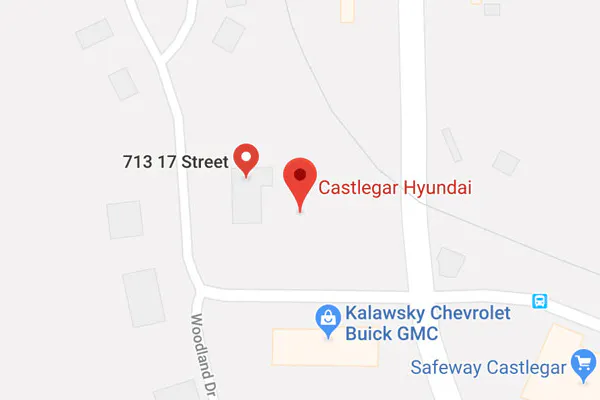 castlegar hyundai map location