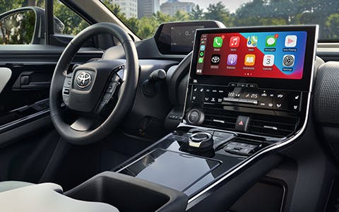 toyota bz4x interior tech dashboard