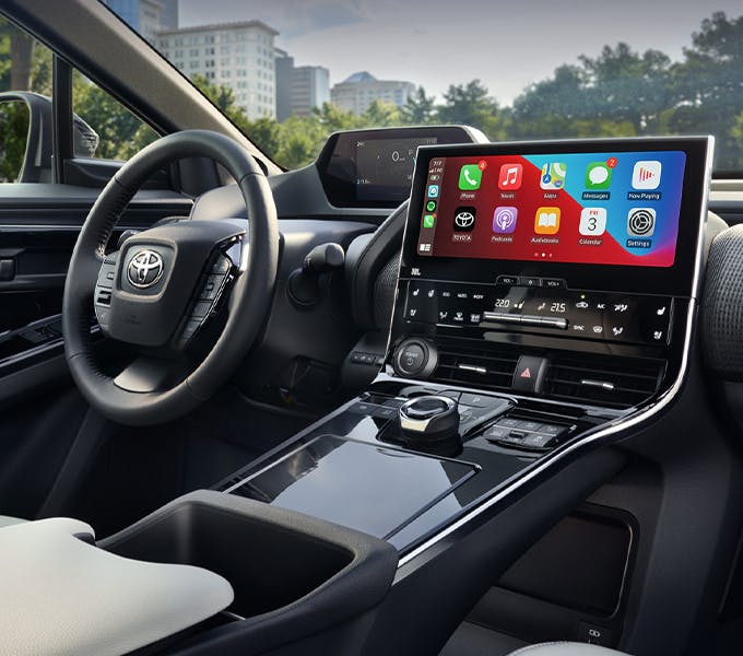 toyota bz4x interior tech dashboard