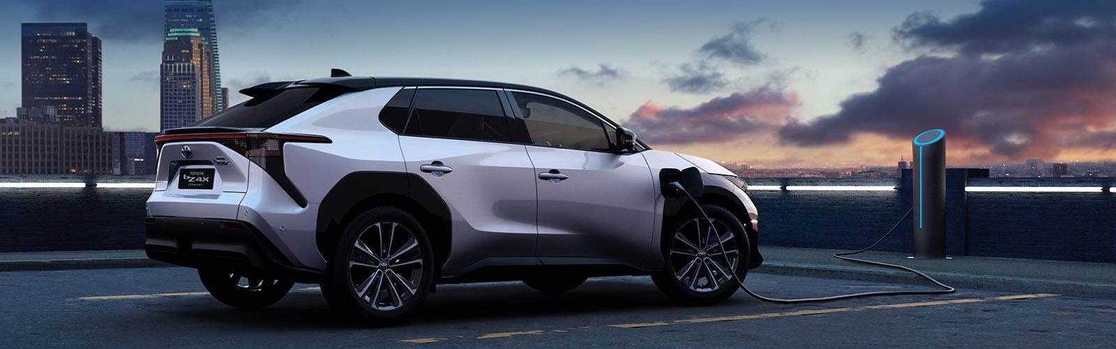 Toyota bZ4X plugged in