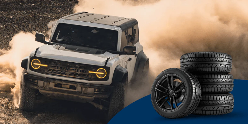 Ford bronco with tires image