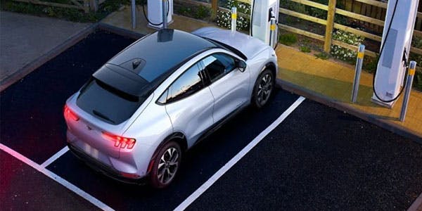 electric vehicle in charging station