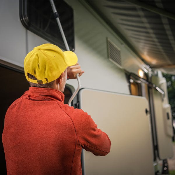 Modern Camper Van Recreational Vehicle Motorhome Awning