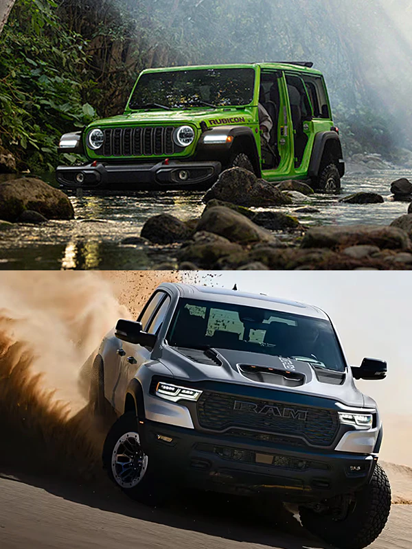 jeep wrangler and Ram truck