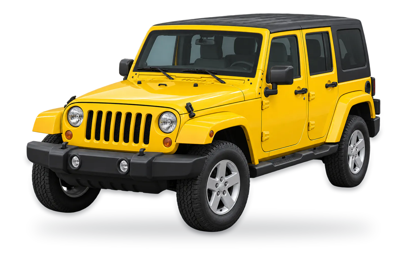 Yellow Jeep Wrangler Unlimited