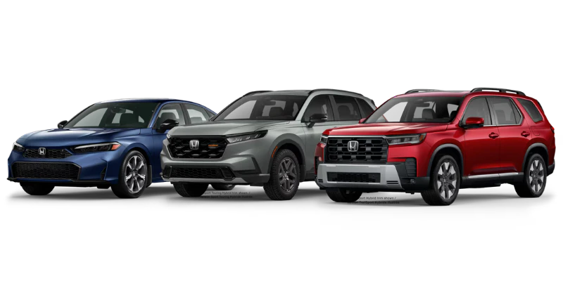 3 honda cars