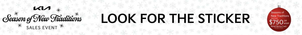 look for the sticker kia sales event