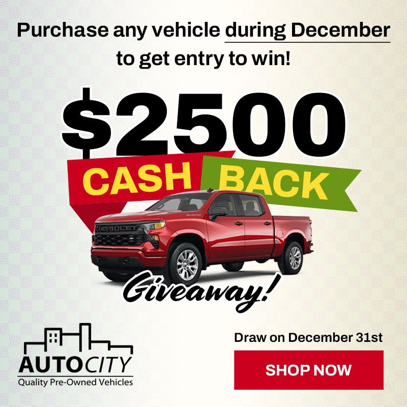 2500 Cash Back Giveaway