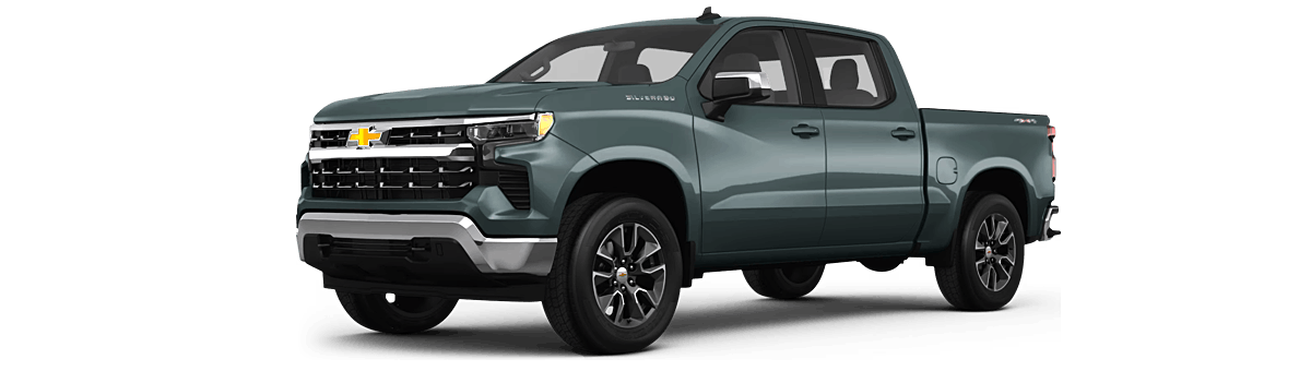 dark green chevrolet silverado