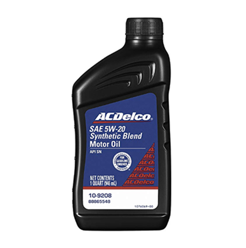 black bottle of ACDELco synthetic motor oil