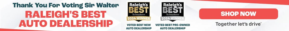 banner showing benefits of buying new from Sir Walter Chevrolet