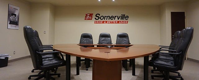 Round meeting table and chairs